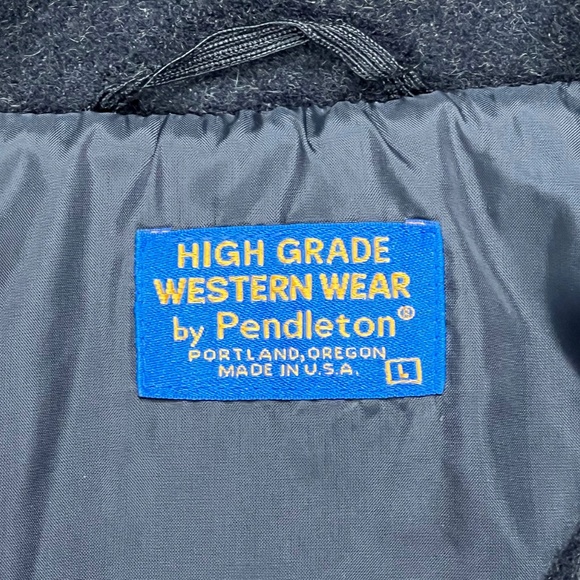 VINTAGE PENDLETON Mens Jacket Wool Coat Size Large - Picture 8 of 14